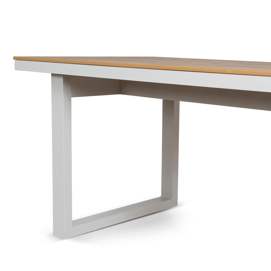 CDT12051-ID 1.6m Sand White Outdoor Dining Table - Natural