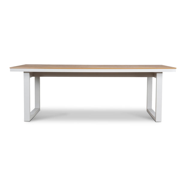 CDT12052-ID 2.3m Sand White Outdoor Dining Table - Natural