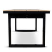 CDT12054-ID 2.3m Black Outdoor Dining Table - Natural