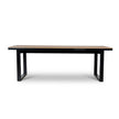 CDT12054-ID 2.3m Black Outdoor Dining Table - Natural