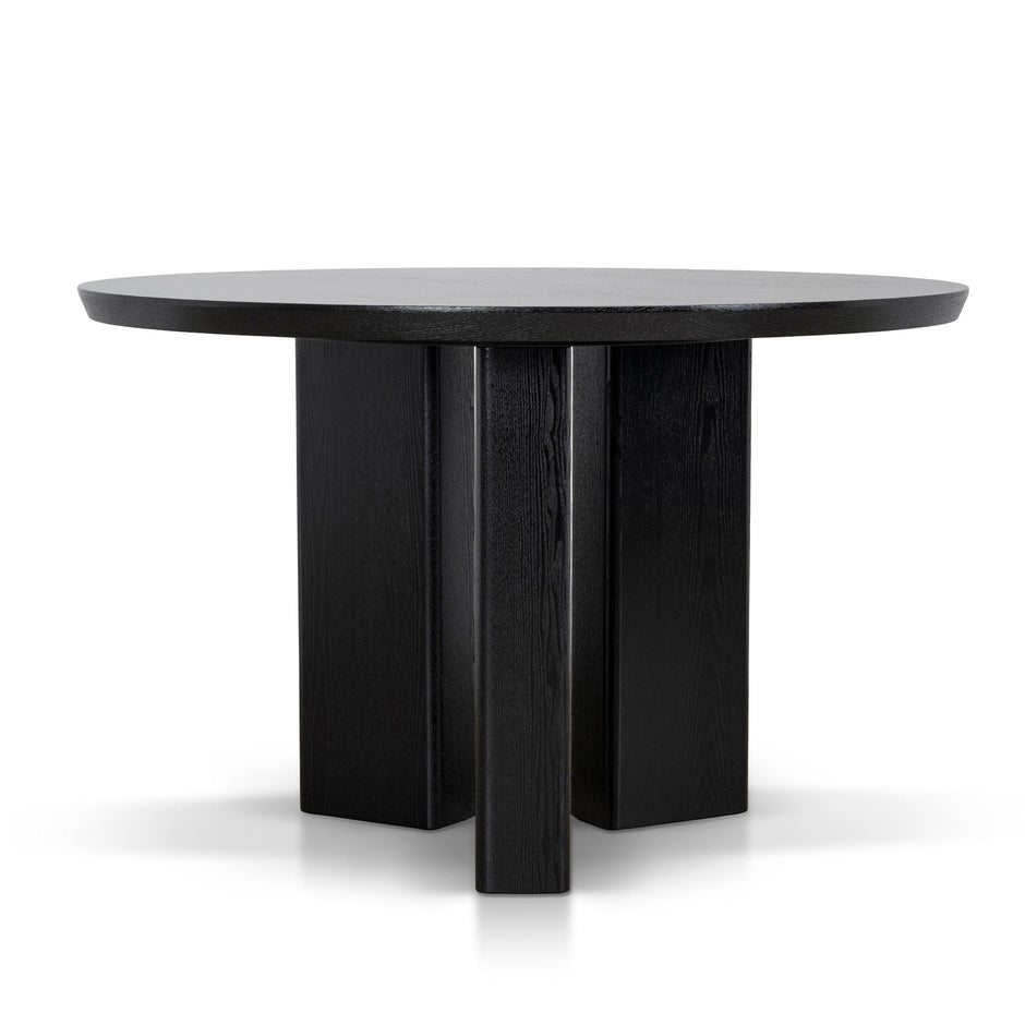 CDT12123-CI 1.2m Round Dining Table - Full Black