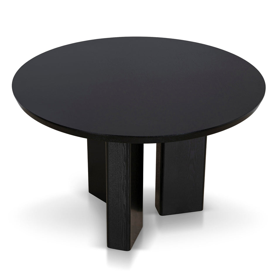 CDT12123-CI 1.2m Round Dining Table - Full Black