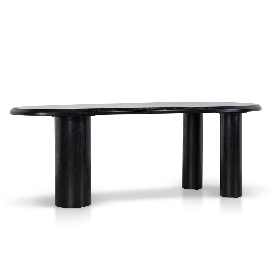 CDT12128-CI 2.1m Oval Dining Table - Full Black