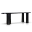 CDT12128-CI 2.1m Oval Dining Table - Full Black