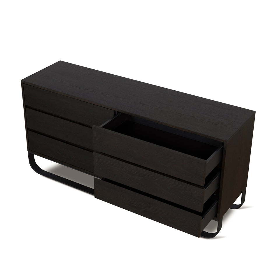 CDT12136-BB 1.6m Dresser Unit - Dark Walnut