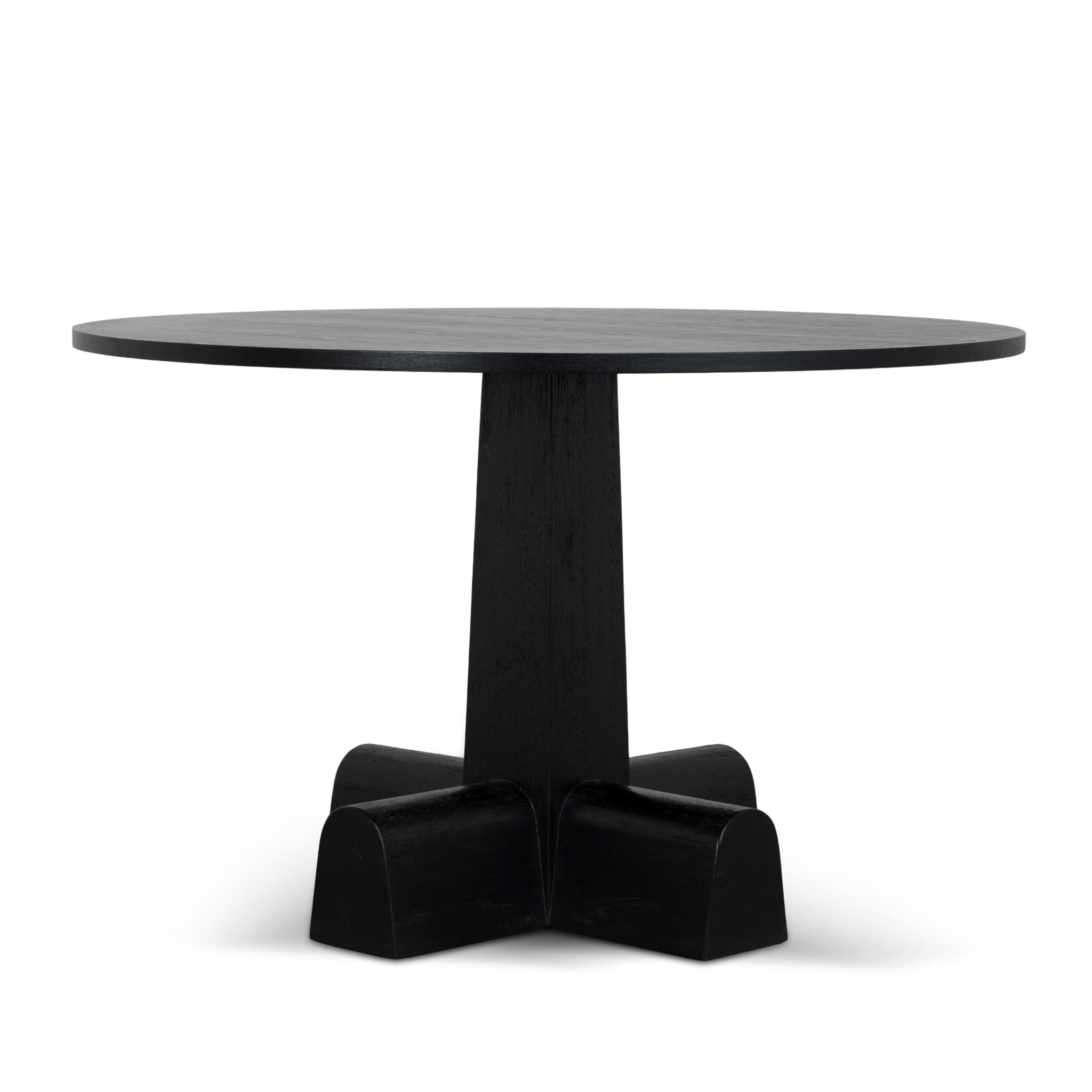 CDT12150-NI 1.2m Round Dining Table - Full Black