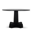 CDT12150-NI 1.2m Round Dining Table - Full Black