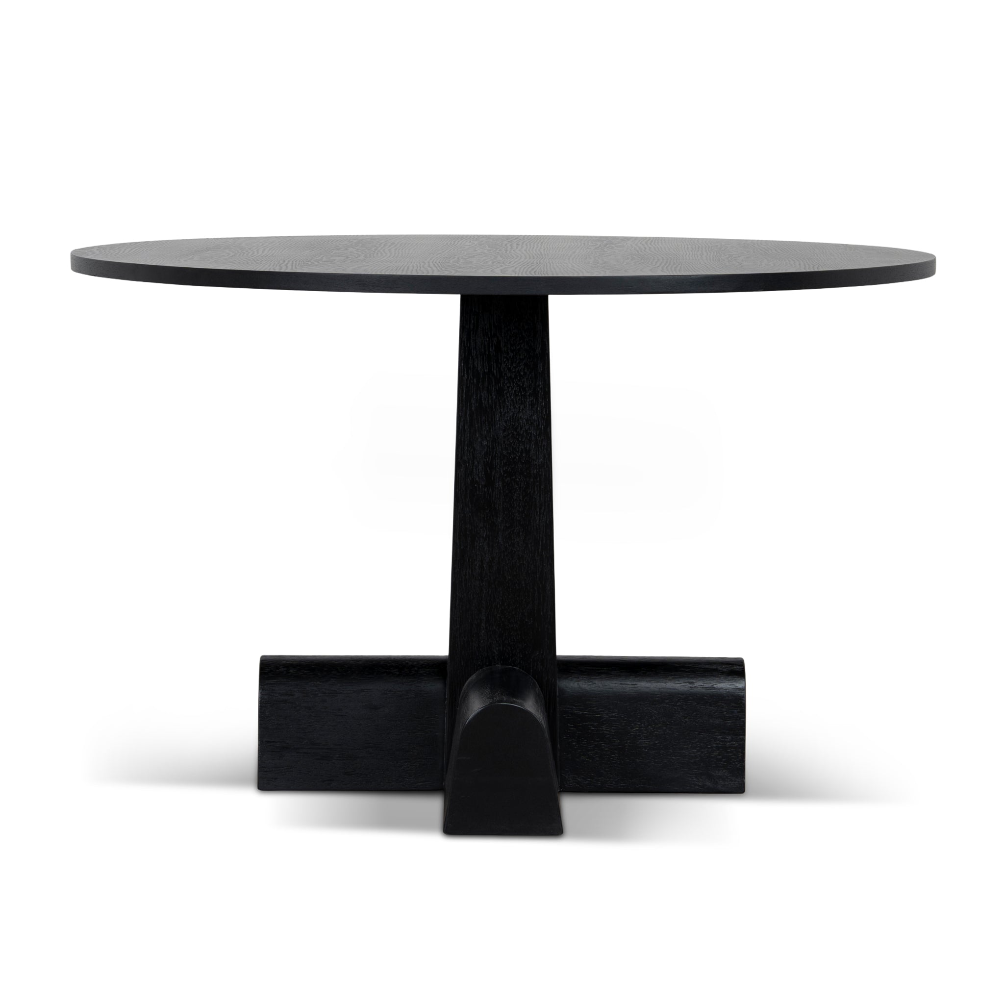CDT12150-NI 1.2m Round Dining Table - Full Black
