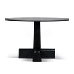 CDT12150-NI 1.2m Round Dining Table - Full Black