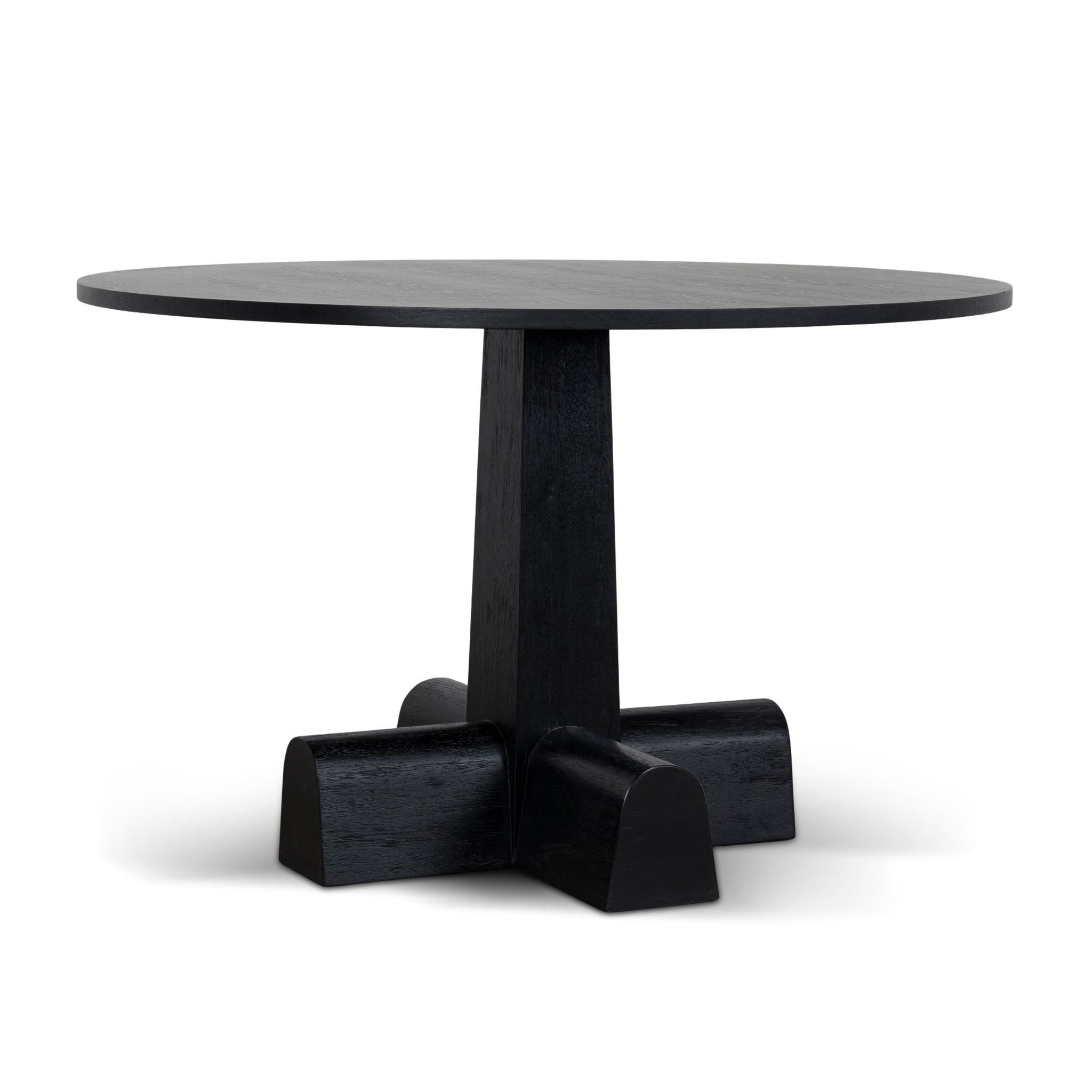 CDT12150-NI 1.2m Round Dining Table - Full Black