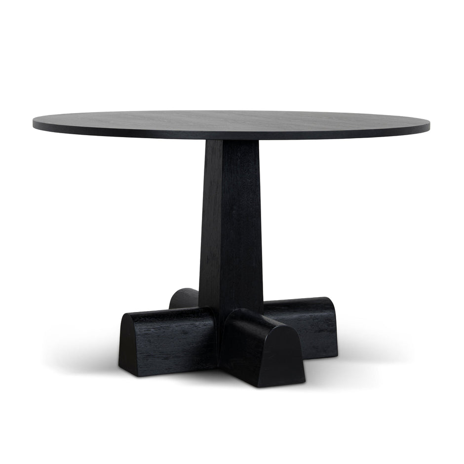 CDT12150-NI 1.2m Round Dining Table - Full Black