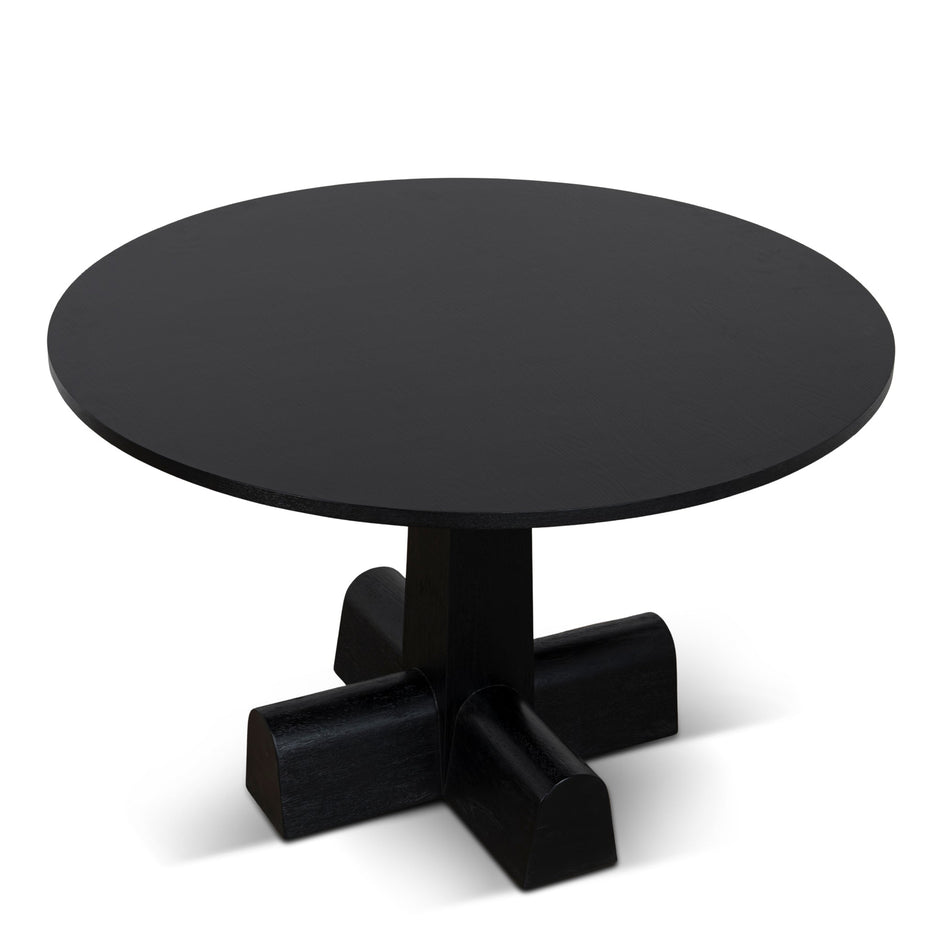CDT12150-NI 1.2m Round Dining Table - Full Black