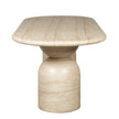 CDT12287-CO 2.2m Oval Dining Table - Light Travertine Look