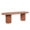 CDT12289-CO 2.4m Concrete Dining Table - Terracotta