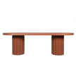 CDT12289-CO 2.4m Concrete Dining Table - Terracotta