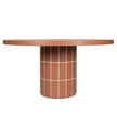 CDT12301-CO 1.4m Concrete Round Dining Table - Terracotta