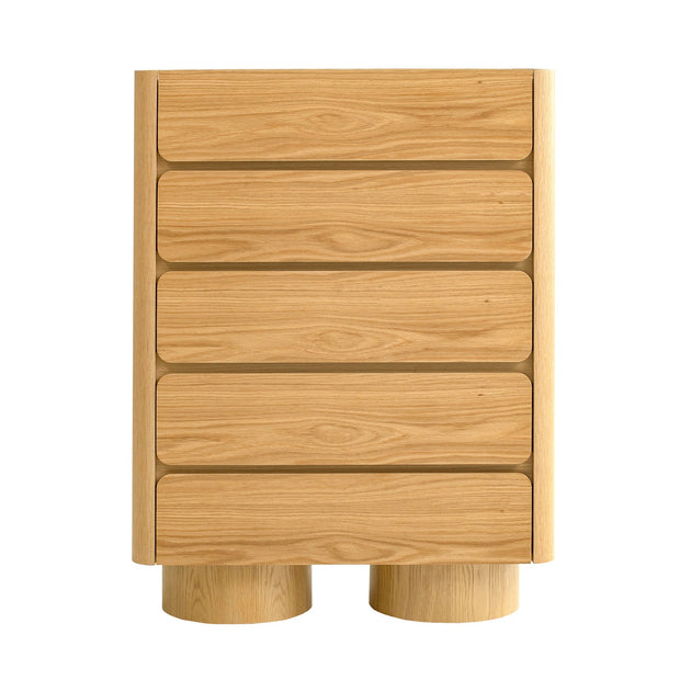 CDT12555-IG Stone Top Tallboy Drawer - Natural
