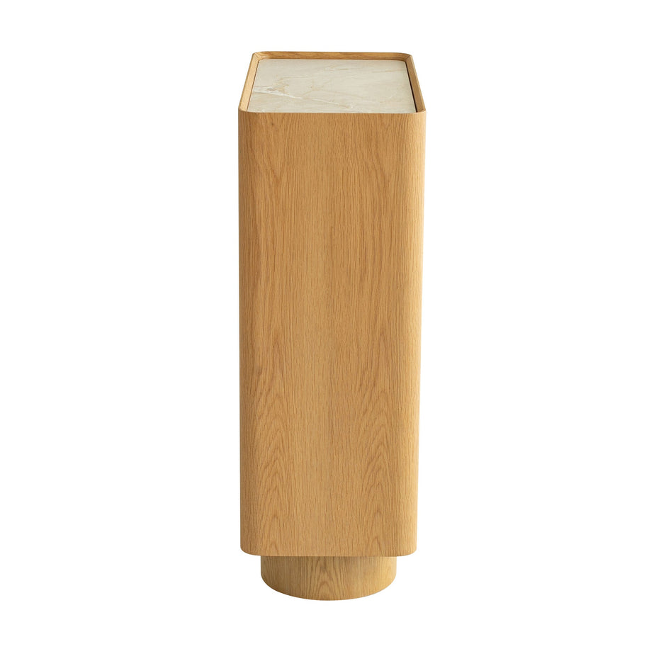 CDT12555-IG Stone Top Tallboy Drawer - Natural