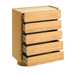 CDT12555-IG Stone Top Tallboy Drawer - Natural