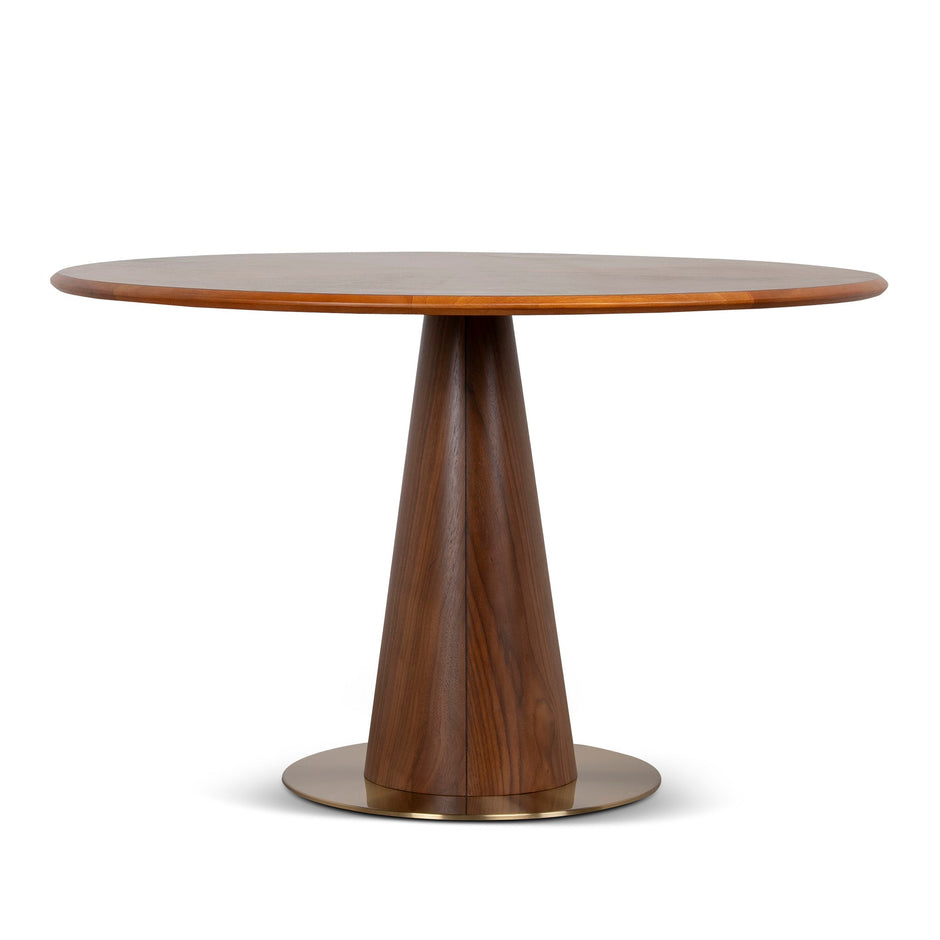 CDT12649-DR 1.2m Round Dining Table - Walnut