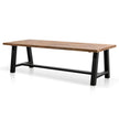 CDT2166-EM Outdoor Dining Table - Natural Top and Black Base