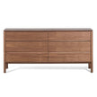 CDT6454-CN 6 Drawers Wooden Chest - Walnut