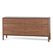 CDT6454-CN 6 Drawers Wooden Chest - Walnut