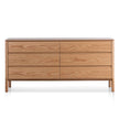 CDT6455-CN 6 Drawers Wooden Chest - Natural