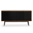 CDT6556-DW 1.6m Sideboard Buffet Unit - Walnut with Black Doors