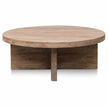 CDT6563 100cm Round Coffee Table - Natural-Thick Base