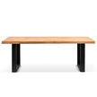 CDT6725-EM 2.1m Dining Table - Natural with Black Leg
