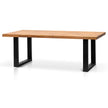CDT6725-EM 2.1m Dining Table - Natural with Black Leg
