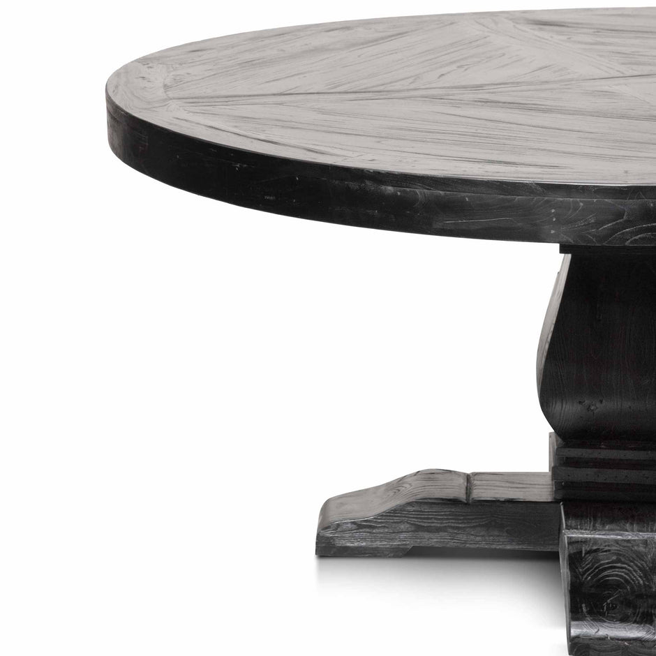 CDT6837 1.6m Round Dining Table - Full Black