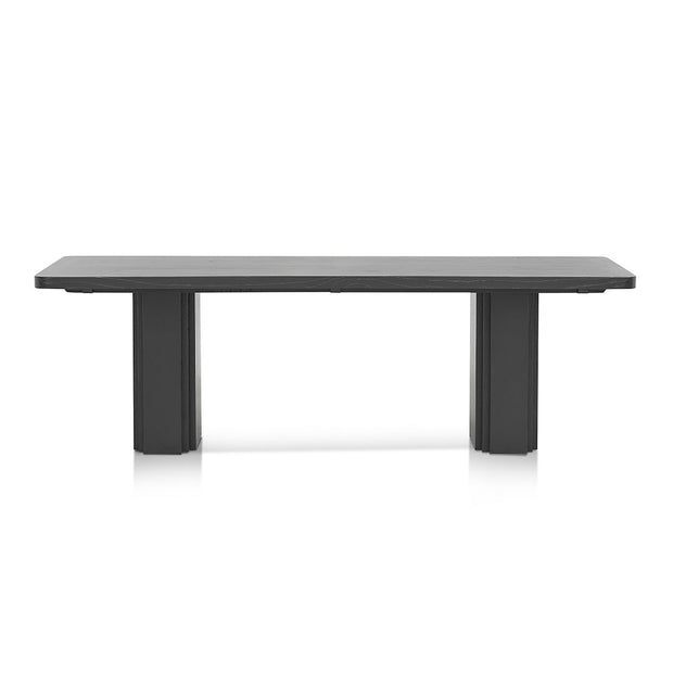 CDT8405-NI 2.4m Elm Dining Table - Full Black