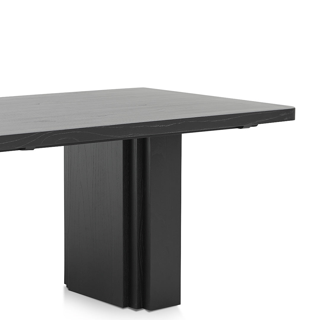 CDT8405-NI 2.4m Elm Dining Table - Full Black