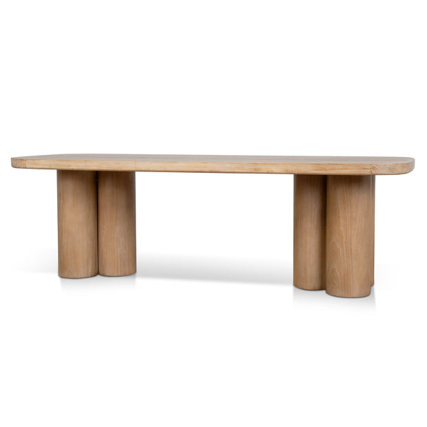 CDT8413-NI 2.4m Elm Dining Table - Light Natural