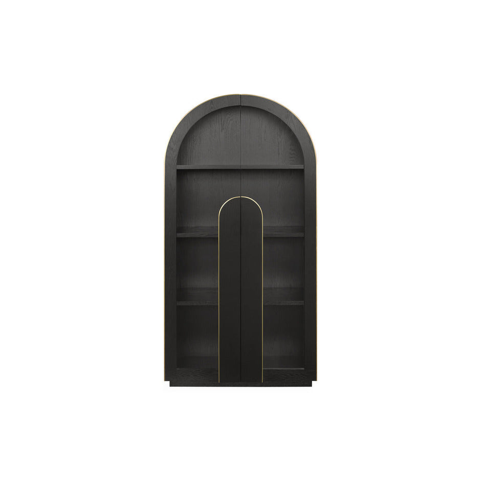 CDT8530-VA 2m (H) Glass Cabinet - Textured Espresso Black