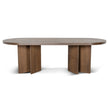 CDT8696-VA 2.4m Pill Shape Dining Table - Caramel Oak