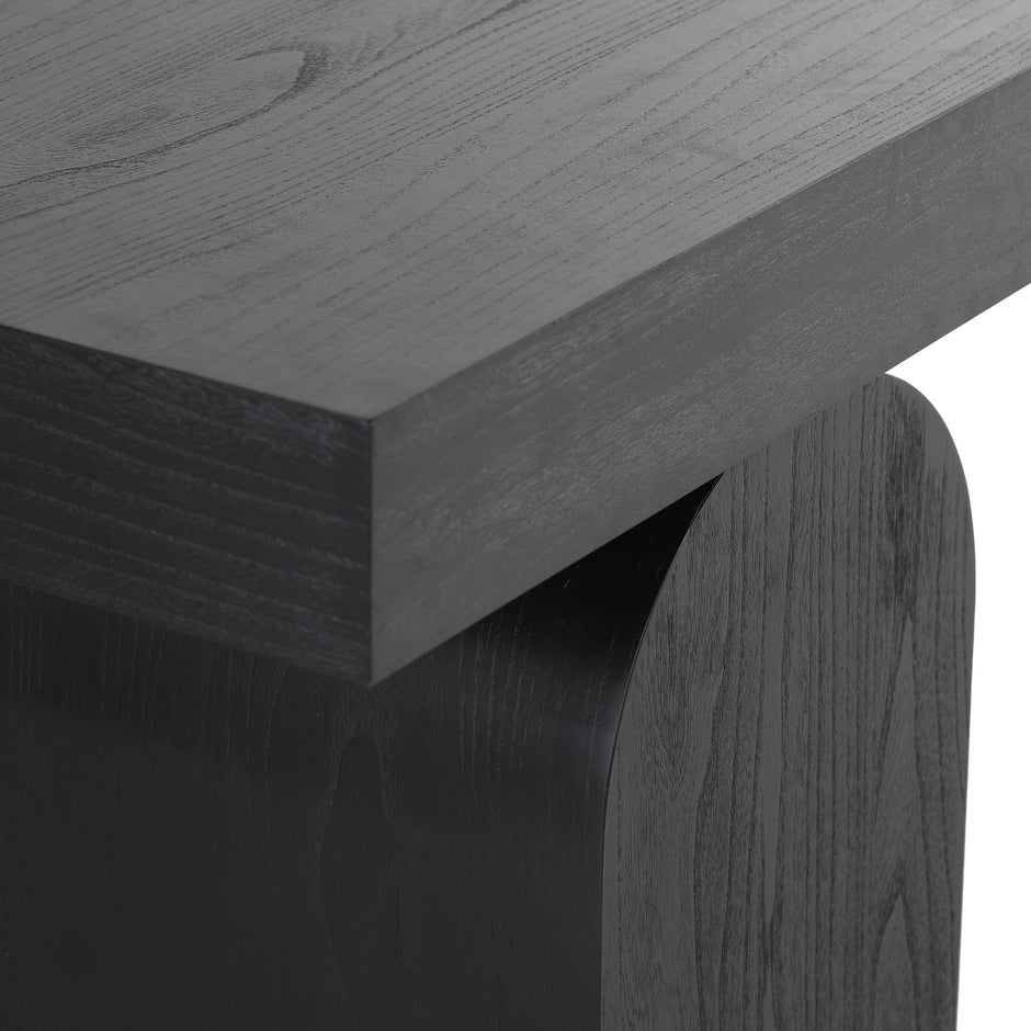 CDT8958-NI 1.9m New Elm Console Table - Full Black