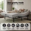 Artiss Queen Bed Frame and Giselle Bedding Queen Memory Foam Mattress Set, Electric Bed Base with Zero Gravity & 7 Zone Cooling Comfort for Back Pain Relief, Black & Grey, 15cm Thickness