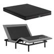 Artiss Double size bed frame with Giselle Bedding Double Mattress, adjustable bed Base Combo for Snoring Relief, Independent Head Foot Incline, Wireless Remote, Black,18cm Thickness