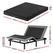 Artiss Double size bed frame with Giselle Bedding Double Mattress, adjustable bed Base Combo for Snoring Relief, Independent Head Foot Incline, Wireless Remote, Black,18cm Thickness