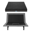 Artiss Double size bed frame with Giselle Bedding Double Mattress, adjustable bed Base Combo for Snoring Relief, Independent Head Foot Incline, Wireless Remote, Black,18cm Thickness