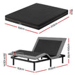 Artiss Queen size bed frame with Giselle Bedding Queen Mattress, adjustable bed Base Combo for Snoring Relief, Independent Head Foot Incline, Wireless Remote, Black,18cm Thickness