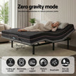 Artiss Queen size bed frame with Giselle Bedding Queen Mattress, adjustable bed Base Combo for Snoring Relief, Independent Head Foot Incline, Wireless Remote, Black,18cm Thickness
