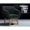 Artiss Armchair Tub Chair Charcoal Aston