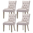 Artiss Dining Chairs Set of 4 Linen French Provincial Beige
