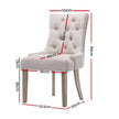 Artiss Dining Chairs Set of 4 Linen French Provincial Beige