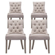 Artiss Dining Chairs Set of 4 Linen French Provincial Beige