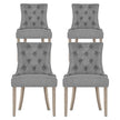 Artiss Dining Chairs Set of 4 Linen French Provincial Grey